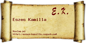 Eszes Kamilla névjegykártya